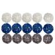 thumbnail image 1 of Centros de mesa de decoración de bolas de mimbre para ducha Qingbei, para decorar fiestas navideñas Azul Gris Blanco 15, 1 of 5
