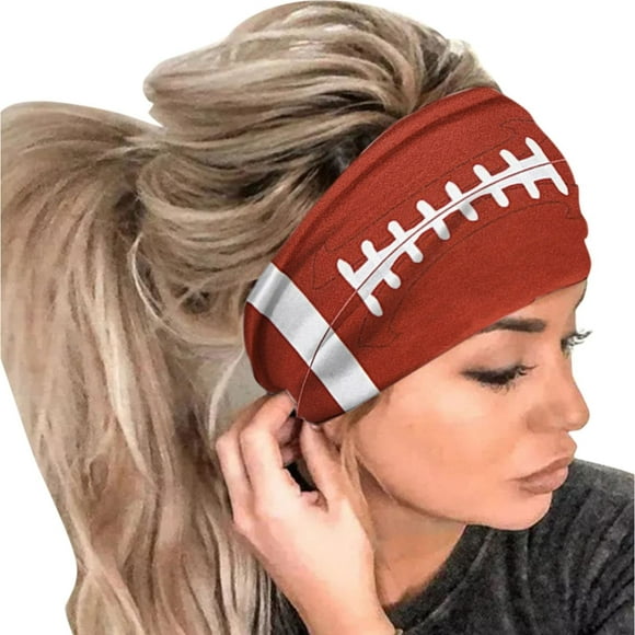 Pisexur Baseball Wide Headbands for Women, Baseball Apparel Bandeau Head Bands, Workout Head Wraps, Stretch No Slip Hair Wraps Head Scarfs Hair Accessories for Women and Girls