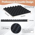 Curated visual reference: Visual Reference: 24 Pack Acoustic Panels 12X12X1 2 Inches Egg Crate Acoustic