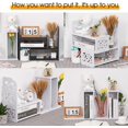 thumbnail image 6 of Desk Shelves Desktop Orgnizer Shelf-White Office Organization for Top of Adjustable Desk Organizers and Corner Bookshelf Table Top Shelving Small Hutch Decorations for Office, 6 of 9