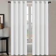 thumbnail image 1 of Cortinas blancas de 96 pulgadas de largo, paneles de tratamiento de ventana/cortinas para sala de estar, diseño moderno, paneles de cortina con ojales para comedor, juego de 2, blanco puro, 52 pulgadas de ancho x 84 pulgadas de largo, 1 of 5