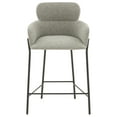 thumbnail image 2 of SAFAVIEH Couture Charlize Curved Mid Back Counter Stool, Light Grey/Black, 2 of 7