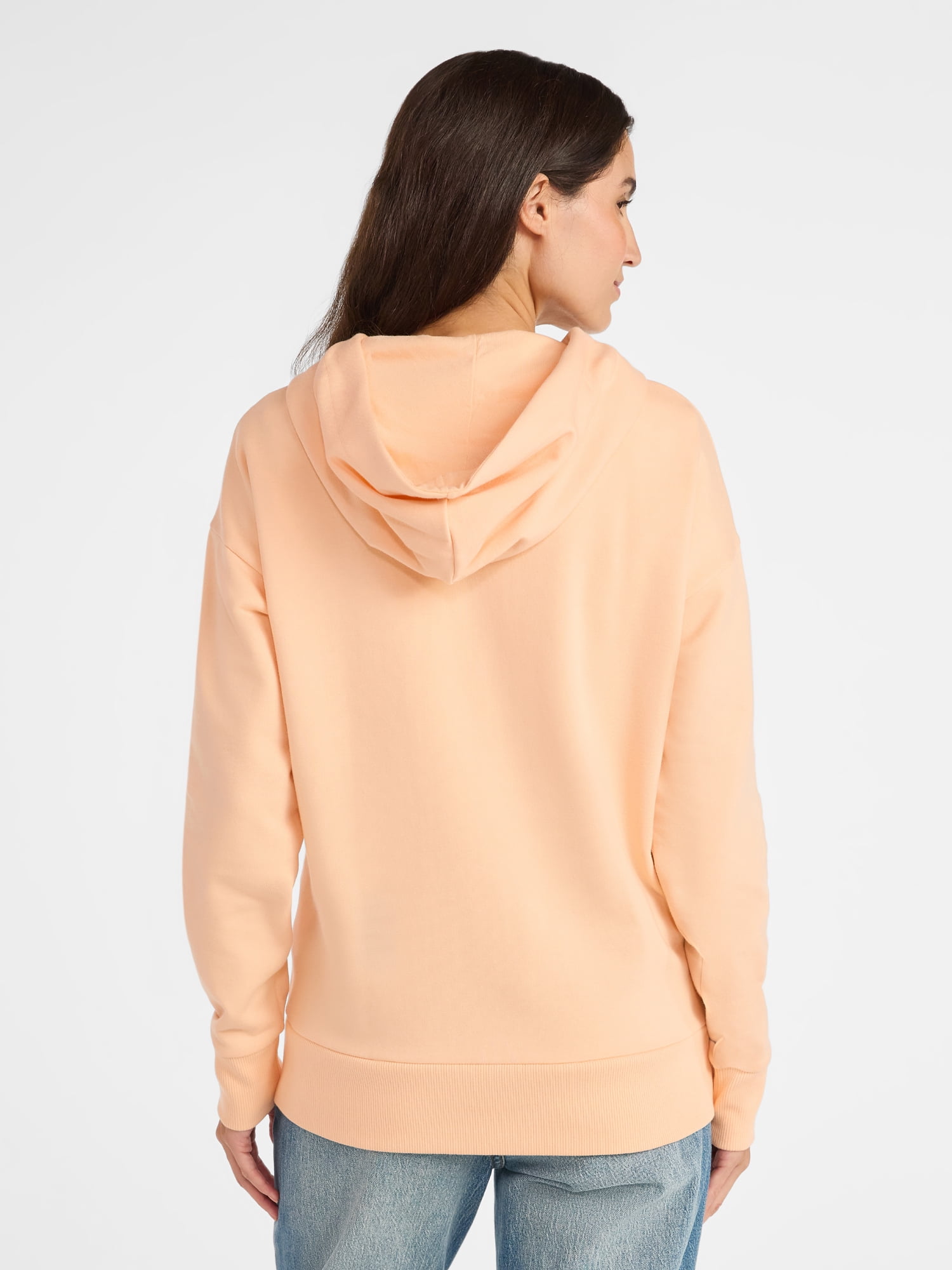 Time and Tru Women's and Women’s Plus Zip Front Fleece Hoodie Jacket, Sizes XS-4X