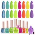 thumbnail image 1 of Set de esmaltes de uñas AZUREBEAUTY Summer 8 colores, 10 ml, secado rápido, 1 of 7