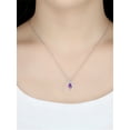 thumbnail image 6 of 0.78 Carat TCW Oval Cut Gemstone Created Amethyst 925 Sterling Silver Necklace Pendant with free 18 Chain, 6 of 7