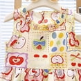 thumbnail image 4 of KPOPLK Girls 2 Piece Summer Outfit Sleeveless Dress Tank Top and Shorts Set, Toddler Little Girls Beach Clothes(4-5 Years,Yellow), 4 of 9