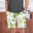 thumbnail image 7 of Men's Pajama Bottoms Athletic Shorts For Men Casual Cotton Margarita Glasses and Lime, 7 of 7