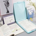 thumbnail image 3 of yingyy 1/2/3 Storage Bag Writing Clipboard Paper Organizer Simple Style Exquisite Long-lasting Student Accessories Practical Dark Blue 1 Pc, 3 of 6