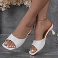 thumbnail image 5 of ATENAR Womens Sandals Slide Open Toe Women Sandals Summer Shoes Women White 6.5, 5 of 9