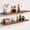 Brown Teak, variant on 32 Inch Teak Floating Shelves Set of 2 - Solid Natural Wood Wall Mounted Shelves with Invisible Brackets - Heavy Duty Waterproof Storage for Bathroom, Kitchen, Living Room & Outdoor