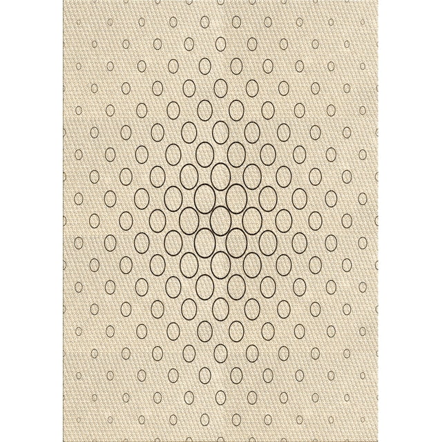 Ahgly Company Machine Washable Indoor Rectangle Transitional Moccasin Beige Area Rugs, 4' x 6'