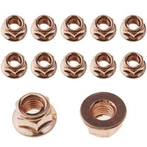 12 Pcs Car Exhaust Manifold Nuts M8x1.25 Exhaust Lock Nut Copper Plated