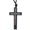 Black, variant on Wooden Cross Necklace for Women Men Stainless Steel Adjustable Christian Religious Prayer Faith Couple Vintage Simple Minimalist Personalized Gift Jewelry Brown