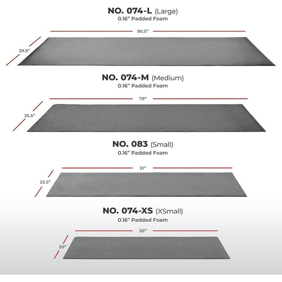 Non-Slip Home Gym Mat – Workout Floor Protection Foam Pad for Treadmill, Bike, Elliptical, Yoga and Exercise Equipment or Standing Desk in 4 Size Options XS - 30L x 20W x 0.16H in