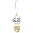 thumbnail image 1 of Be Mine Cute Quote Handwrite Car Keychain Angel Wing Pendant, 1 of 4