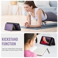 thumbnail image 2 of TECH CIRCLE for iPhone SE (3rd/2nd Gen) Case 2022/2020, iPhone 8/7 Case 4.7", PU Leather Lightweight Case with Removable Magnetic Wallet with Stand Function, RFID Blocking Credit Card Slots, Purple, 2 of 9