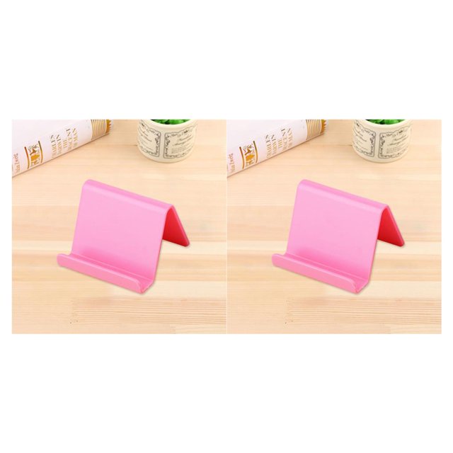 Sidaley Base de soporte de plástico universal para soporte de teléfono móvil de color caramelo de teléfono inteligente Rosado PC 1 2piezas