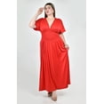 thumbnail image 1 of Vestido de cintura smock Roman Fashion /Tallas Extras, 4389 (Rojo) rojo 42, 1 of 4