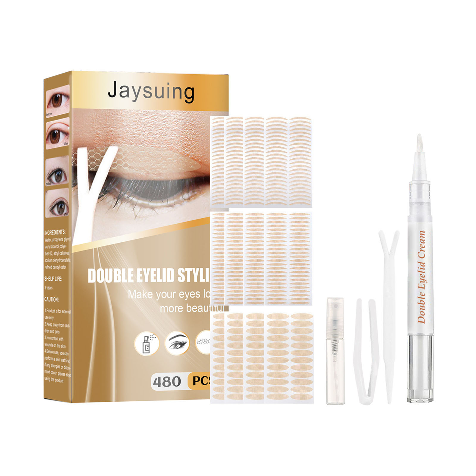 Double Eyelid Stickers Eyelid Tape Invisible Eyelid Tapes Set Instant