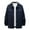 Navy, variant on Kureaily Autumn And Winter Men's Casual Lapel Si Ngle Breasted Solid Color Double Pocket Slim Jacket