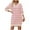 Pink, variant on vdgthytj Women's Striped Long Sleeves Sweater Dress Ladies Lapel V-Neck Casual Knitted Casual Loose Comfy Dress