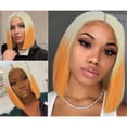 thumbnail image 1 of Xihbxyly Peluca Bob Colorida, Elegante Cabello Sintético Naranja Rosa, Gorra Ajustable Cómoda, Material de Alambre Resistente a Altas Temperaturas, Ideal para Fiestas de Cosplay, Accesorio de Moda pa, 1 of 2