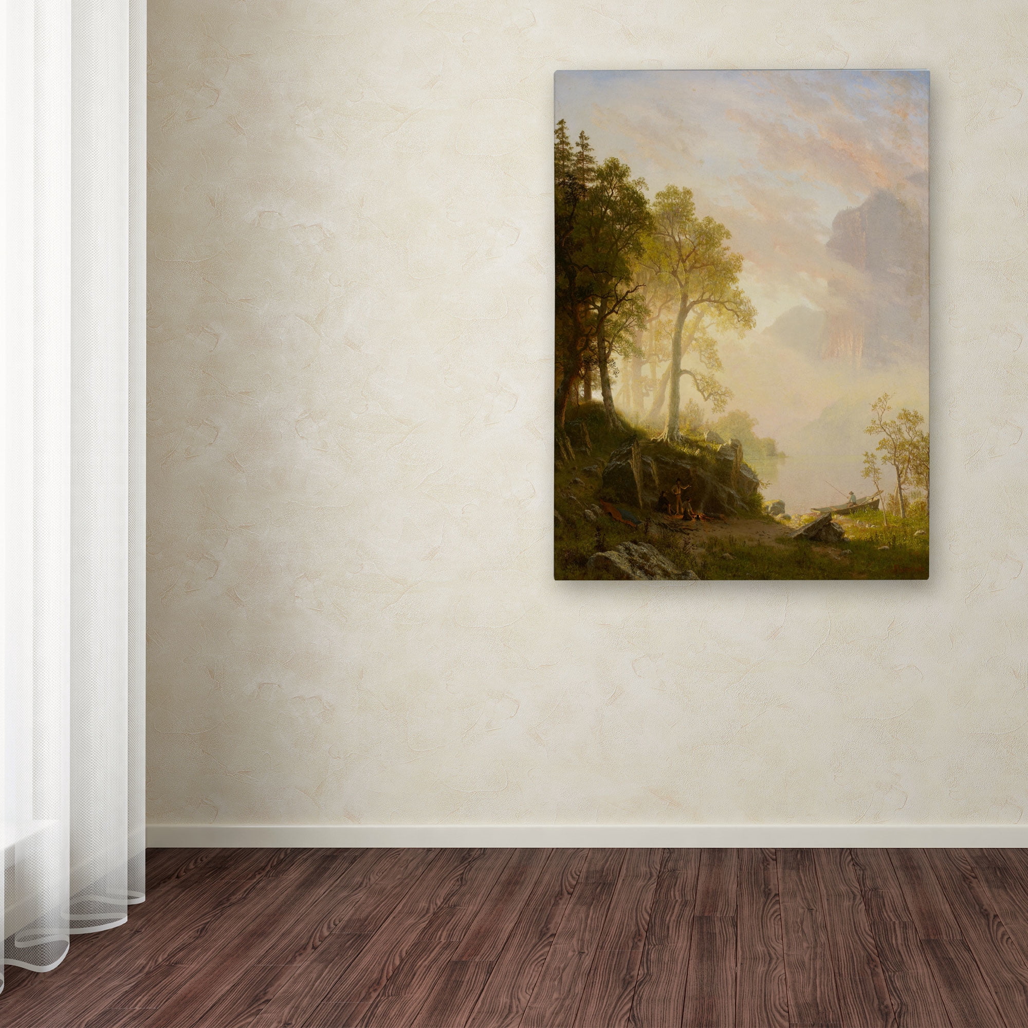 Trademark Fine Art "The Merced River In Yosemite" Canvas Art by Albert Bierstadt