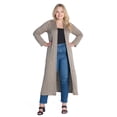 thumbnail image 2 of Plus Size Long Duster Open Front Knit Cardigan, 2 of 9