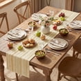 thumbnail image 3 of Sm:)e Wheat Ear Burlap Brown Farmhouse Woven Table Runner 12x72 Inch, Seasonal Holiday Rustic Kitchen Dining Table Decoration for Home Party Decor, 3 of 8