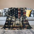 thumbnail image 2 of Nawypu Camo Deer Blanket for Men, Men's Hunting Blanket Deer Hunting Gifts for Men, Camouflage USA Flag Blankets for Men, Hunting Decor for Room Bed Sofa, 2 of 6