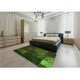 thumbnail image 4 of Ahgly Company Indoor Rectangle Patterned Dark Lime Green Area Rugs, 8' x 12', 4 of 6