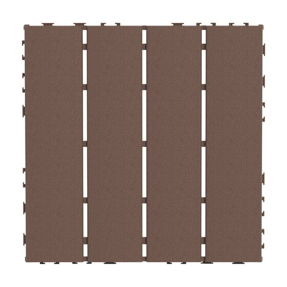 Outdoor Furniture Plastic Interlocking Deck Tiles,44 Pack Patio Deck Tiles,12"x12" Square Waterproof Outdoor All Weather Use, Patio Decking Tiles for Poolside Balcony Backyard, Brown,Patio Umbrella