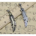 thumbnail image 3 of U8MO 1/5pc Jewelry Making DIY Feather Alloy Charms Necklace Pendant 60x13mm-bronze-1pcs, 3 of 9