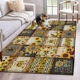 thumbnail image 2 of Area Rugs for Living Room 4x6 Ft, Sunflowers Non Slip Area Rugs for Kitchen Bedroom Entryway, Farmhouse Vintage Western Texas Star Plaid Washable Carpet Runner Rug Floor Mats for Bedroom Home Decor, 2 of 9