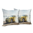 thumbnail image 6 of Ambesonne Cars Throw Pillow Cover 2 Pack, Racing Sports Drifting Men, 18", Yellow, 6 of 6