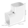 thumbnail image 4 of ITSELFER Mini Split Cover Unit Cover Air Conditioning Elbow Connector Pvc Bend Pipe Lineset Cover Pvc Line Set Cover Flat Elbow Line Cover, 4 of 5