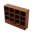 thumbnail image 3 of Vitrina en miniatura a escala 1/12, miniorganizador, vitrina para manualidades, con 12 cuadrículas. marrón claro, 3 of 9