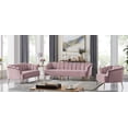 thumbnail image 5 of Chic Home Aisha Velvet Upholstered Vertical Channel Tufted Sofa, Blush, 5 of 6