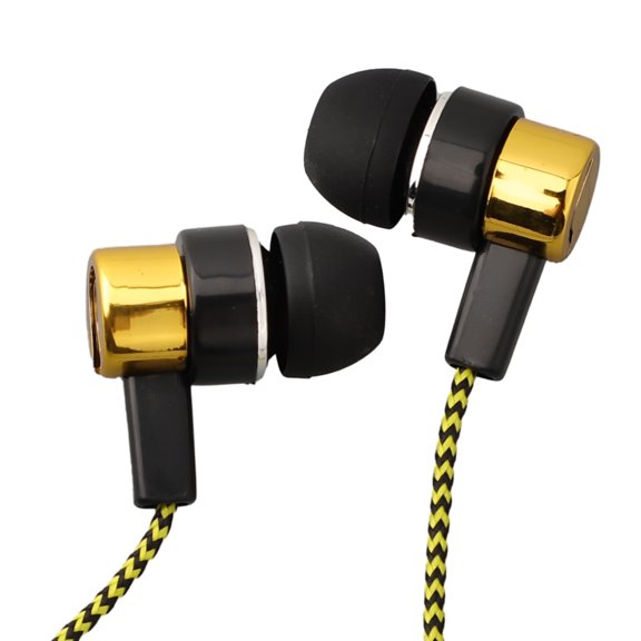 Wired Headphones 2 Basic Box 3.5Mm In-Ear Stereo Earbuds Mobile Headphones Gold