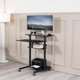 Mobile Height Adjustable Stand Up Desk with Computer Workstation