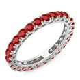 thumbnail image 1 of Dazzlingrock Collection 1.80 Carat (ctw) 14K Round Ruby Ladies Eternity Wedding Stackable Band 1 3/4 CT, White Gold, Size 8, 1 of 1