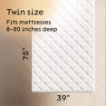 thumbnail image 3 of Niagara 100% Cotton Quilted Mattress Protector Twin Bed Size 15Inches Deep Pocket Breathable Absorbent Mattress Pad Cover Non Noisy (Twin 39x75x15-20Inches), 3 of 6