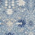 thumbnail image 3 of HomeRoots 679197 9 x 12 ft. Denim Blue Beige & Ivory Oriental Washable Machine Made Rectangle Area Rug with UV Protection, 3 of 9