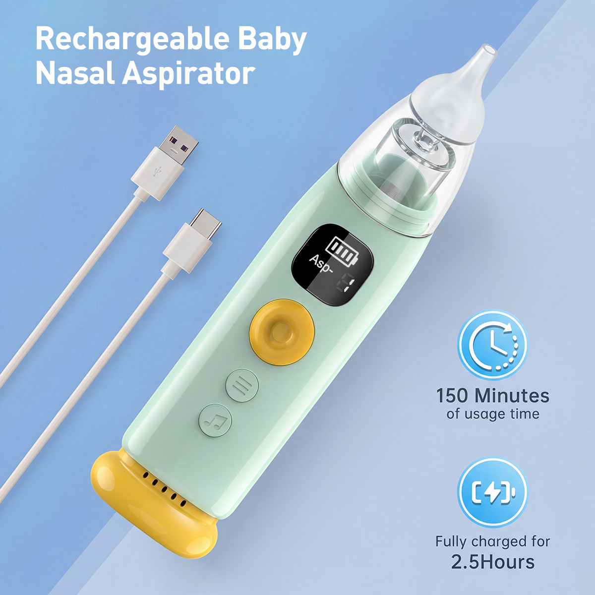 Cshidworld Electric Nasal Aspirator with 3 Silicone Tips photo 8
