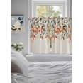 thumbnail image 3 of Vintage Leaves Bathroom Window Curtain, Summer Botanical Pastoral Watercolor Rustic Light Filtering Coffee Kitchen Curtains, Bedroom Living Room Curtains 2 Panel 84"x45", 3 of 6