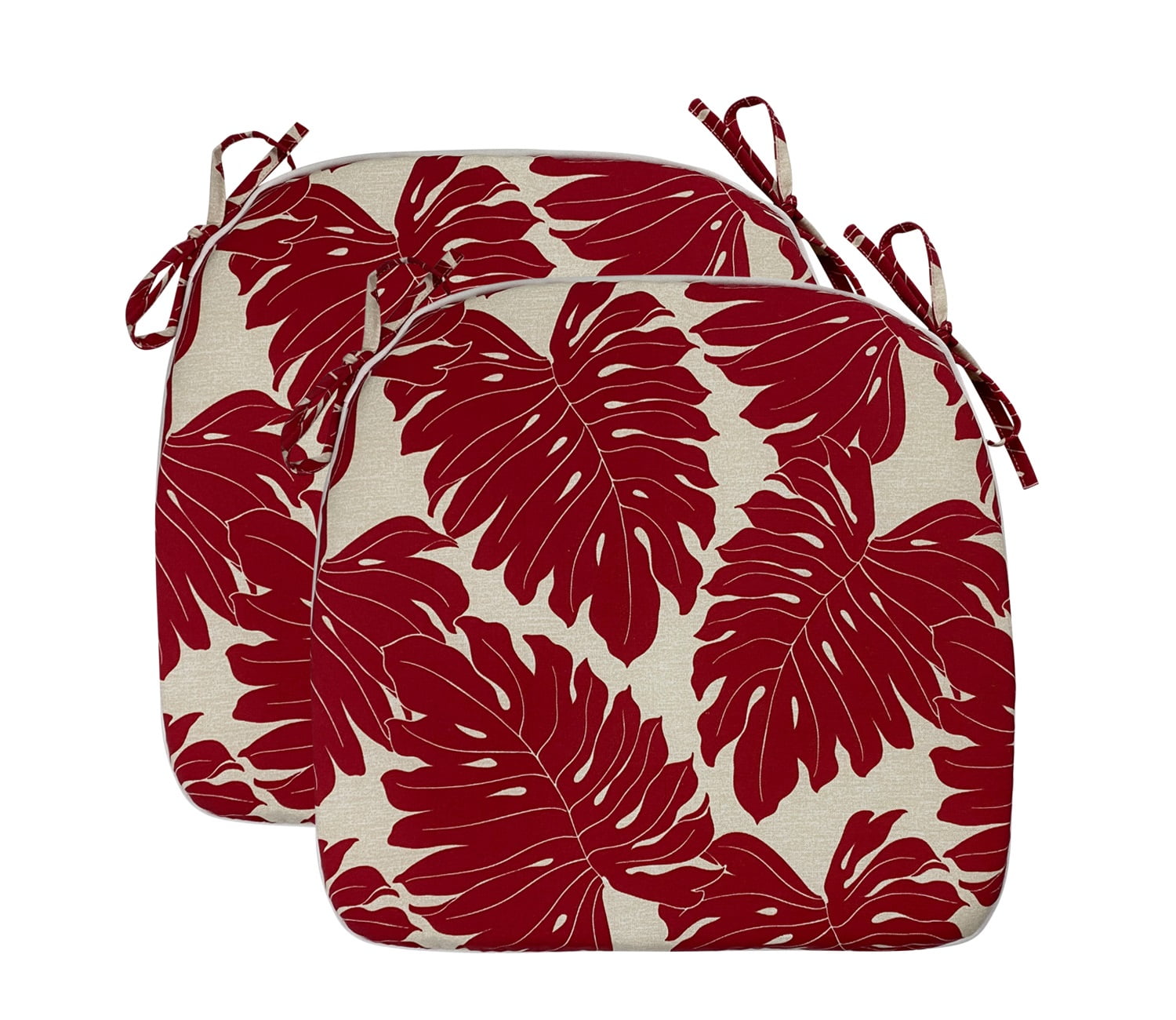 FBTS Prime Outdoor Seat Pads 18x19 Inch Set of 2 Patio Seat Cushions