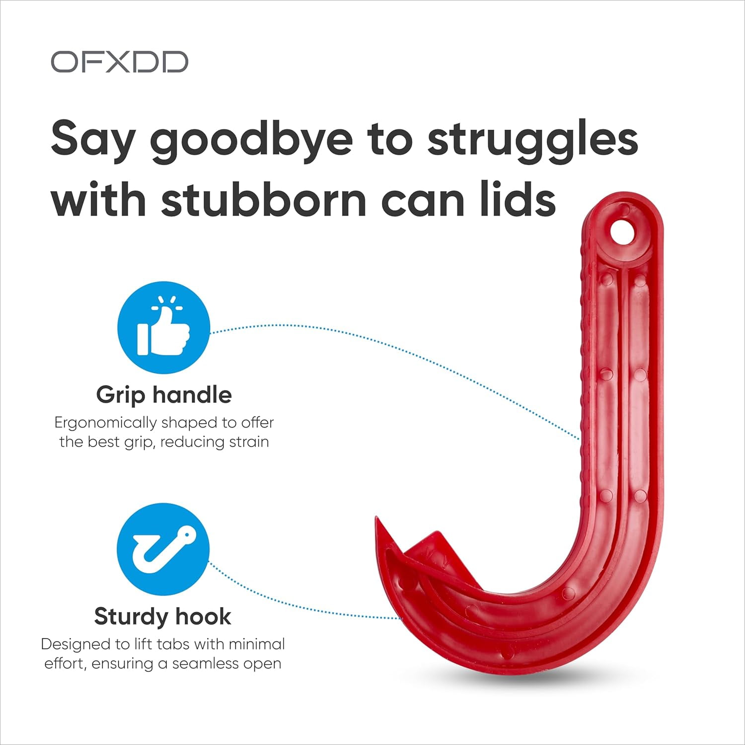 FRKSMD-Can Manual Hook Opener - Pet Food Can Puller Opener - Easy Ring-Pull Food Openers (1 color)