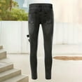 thumbnail image 4 of QHFBli Mens Baggy Jeans Fashionable Straight Leg Pants Stretch Business Casual, 4 of 8