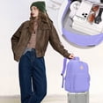 thumbnail image 2 of DAKIMOE Travel Backpack for Women Men Laptop Backpack with Computer Compartment Waterproof Large Capacity Wear Resistant Scratch-proof for Travel College Bussiness School, Light Purple, 2 of 9