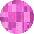 thumbnail image 1 of Ahgly Company Indoor Round Patchwork Pink Transitional Area Rugs, 8' Round, 1 of 4